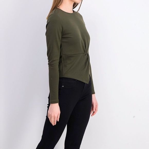 Rachel Rachel Roy VAL TOP Twisted Long Sleeves Top - Picture 3 of 3